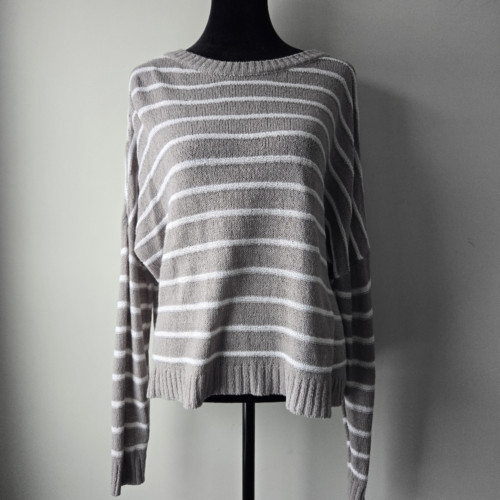 SO Sweater Women's Soft Acrylic Long Sleeve Striped XL - Picture 3 of 8